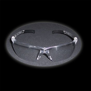 Clear Safety Glasses w/Soft Grips - Click Image to Close