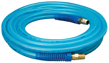 1/4in x 25ft Blue Polyurethane Air Hose, 1/4in NPT 300 PSI
